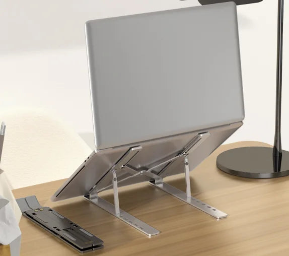 Foldable Aluminum Laptop Stand - Adjustable Portable Notebook Riser,Ergonomic Desktop Holder for MacBook, Dell, HP & All Laptops