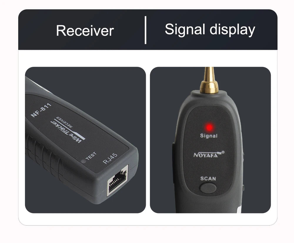 NOYAFA NEW NF-811 Network Cable Tester RJ11 RJ45 Telephone Wire Tracker Toner Ethernet Cable Detector Line Continuity Test Tool