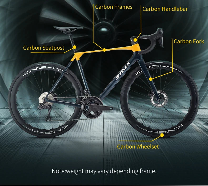 SAVA AEROX SLR8 Full Carbon Fiber Electronic Shift Road Bike Racing Road Bike 7.3kg with SHIMAN0 ULTEGRA 8170 Di2 Kit.