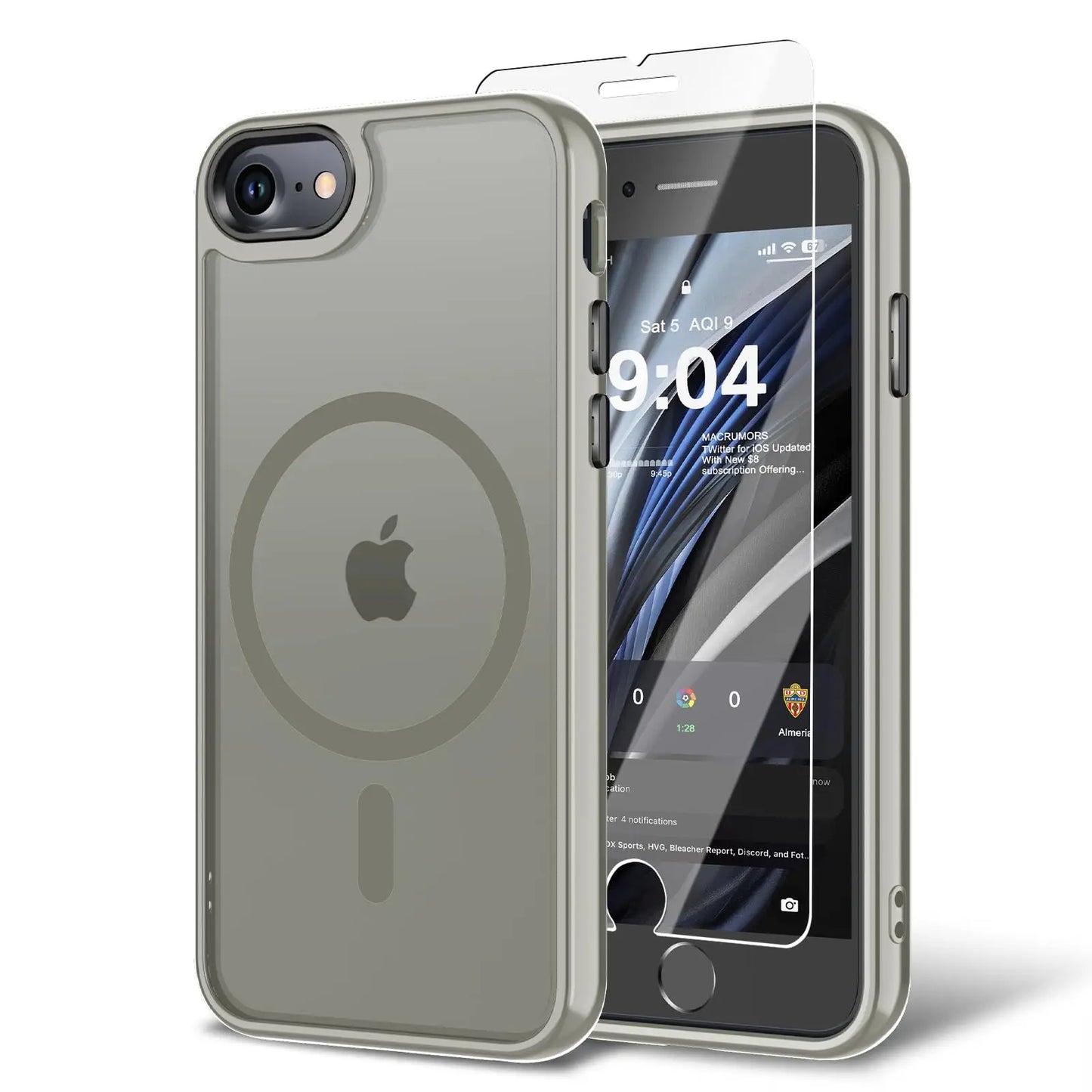for iPhone 16E/iPhone 17E Case with Screen Protector, [Compatible with Magsafe] Ultra Slim Translucent Matte Shockproof Protecti