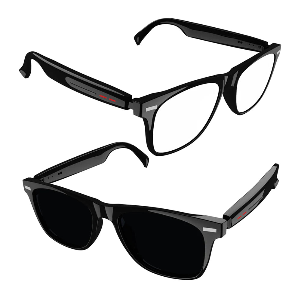 Smart Glasses AI Voice Assistant Outdoor Sport Glasses with Camera Remote Shooting Open Ear Sound Mic & Speakers for Men & Woman