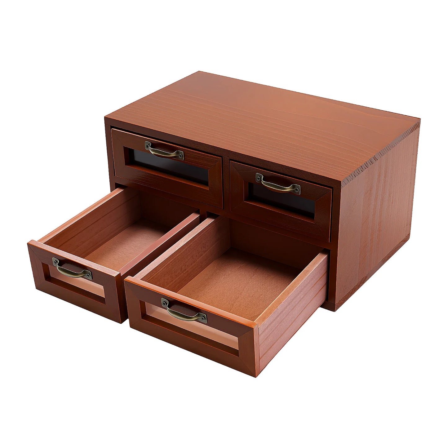 Retro Desk Organizer With Drawers, Wooden Desktop Storage Cabinet, Storage Box For Craftsmen To Organize Sewing Pins, Buttons
