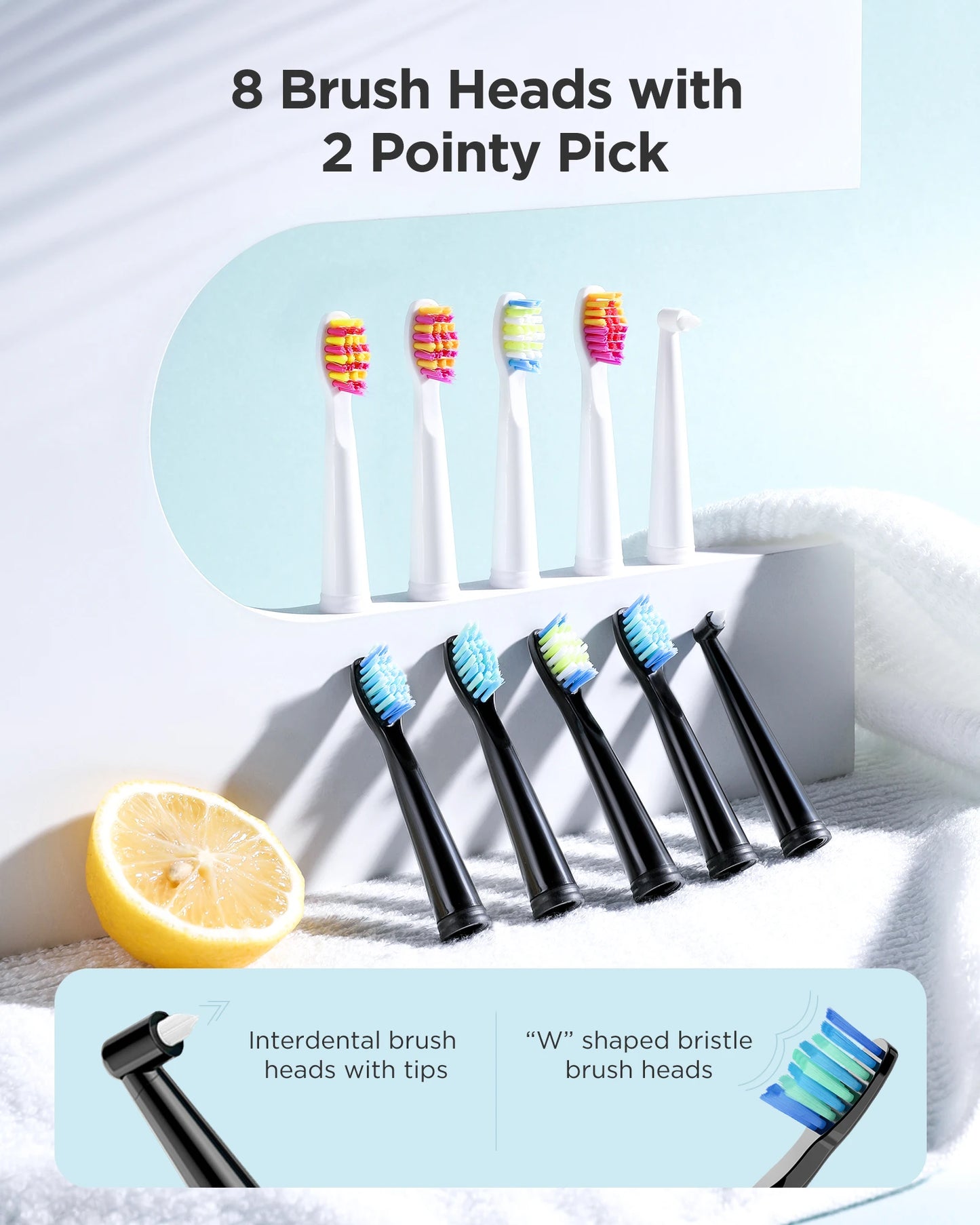 Fairywill Sonic Electric Toothbrush with travel case