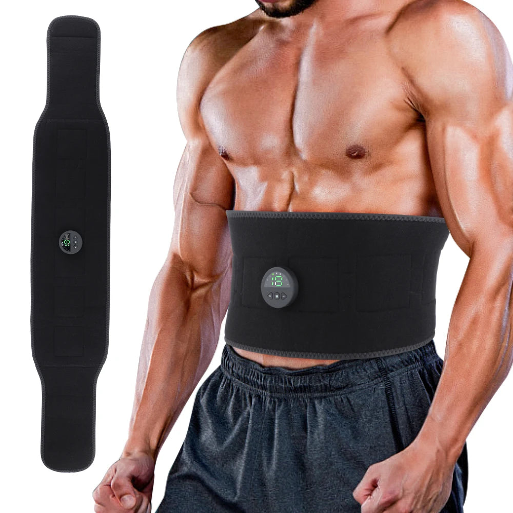 Electric Muscle Stimulator Vibrator Muscle Massager Fat Burner for Waist Abdomen Weight Loss Belt Slimming Abs Fitness Equipment