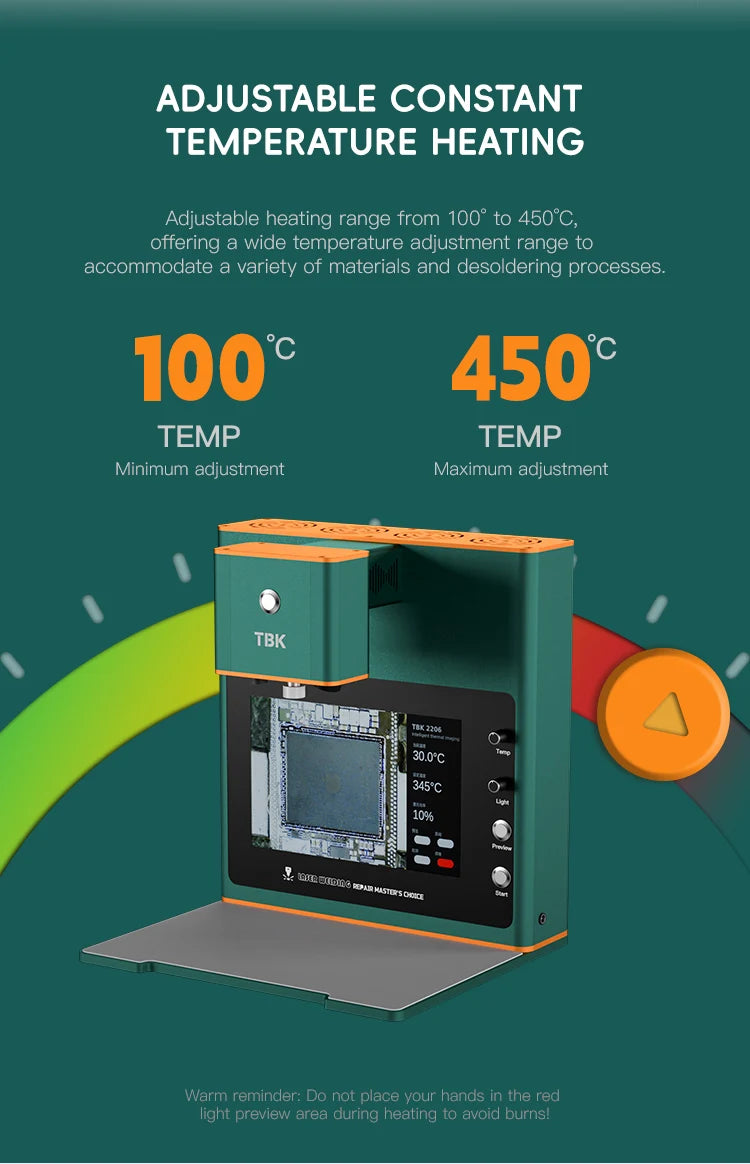 TBK 2206 Smart Laser Disassembly Welding Machine Adjust Heating Range/Fault Detection for Motherboard Welding Repair Tool