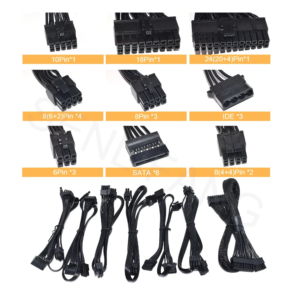 ATX 850W Full Modular 80Plus Gold Certified RGB 12V PC PSU Professional E-Sports Video Game Computer Power Supply