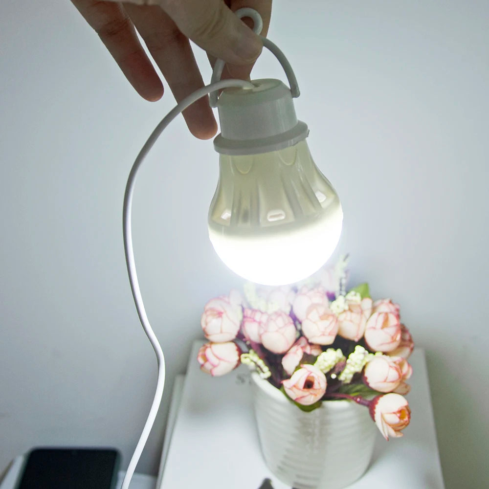 ZK50 LED Light Portable 5W Light Bulb Student Reading Learning Camping Outdoor Lighting Camping Light Mini USB Pendant Light