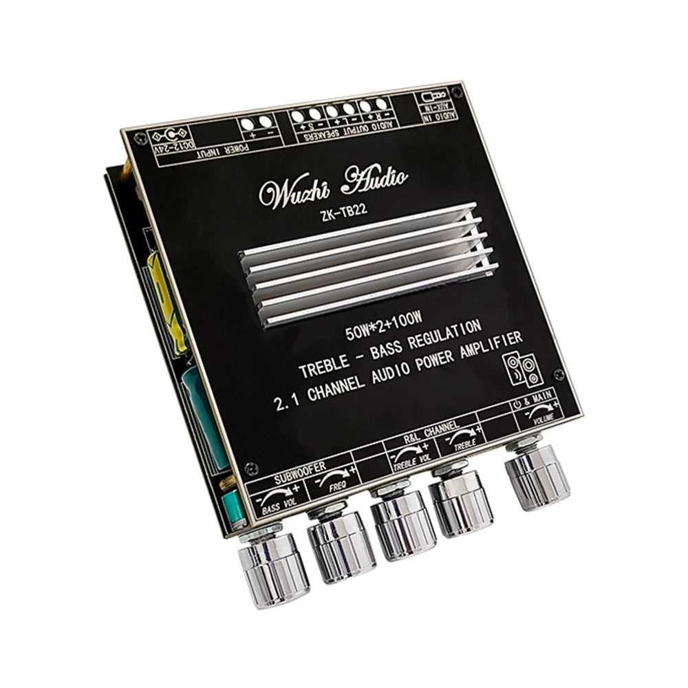 HIFI ZK-TB22/ZK-TB21F TPA3116 50w+50w+100wBluetooth 5.1 Audio Bass Power Amplifier Board Stereo Tweeter Subwoofer With Phone APP