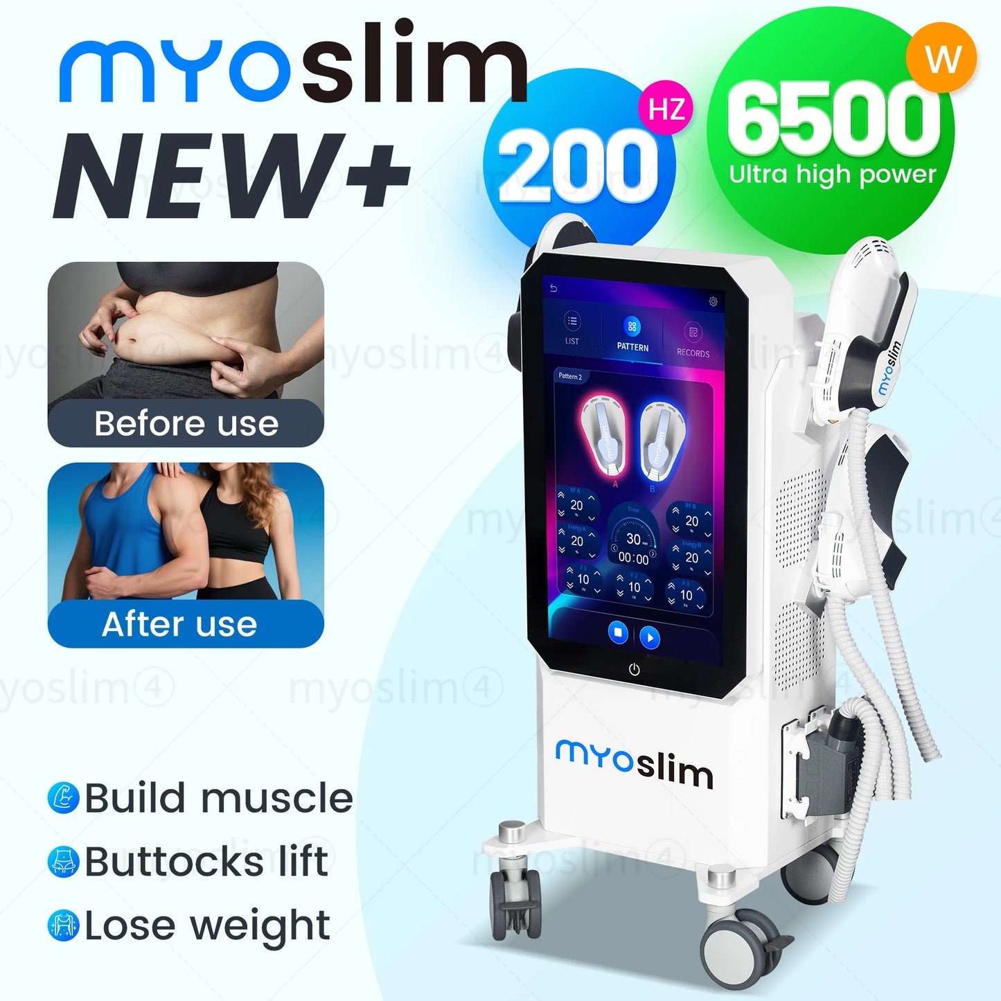 MYOslim Ems machine  NEO 2024  6500W sculpt body Electromagnetic Slimming Stimulator equipment ems muscle