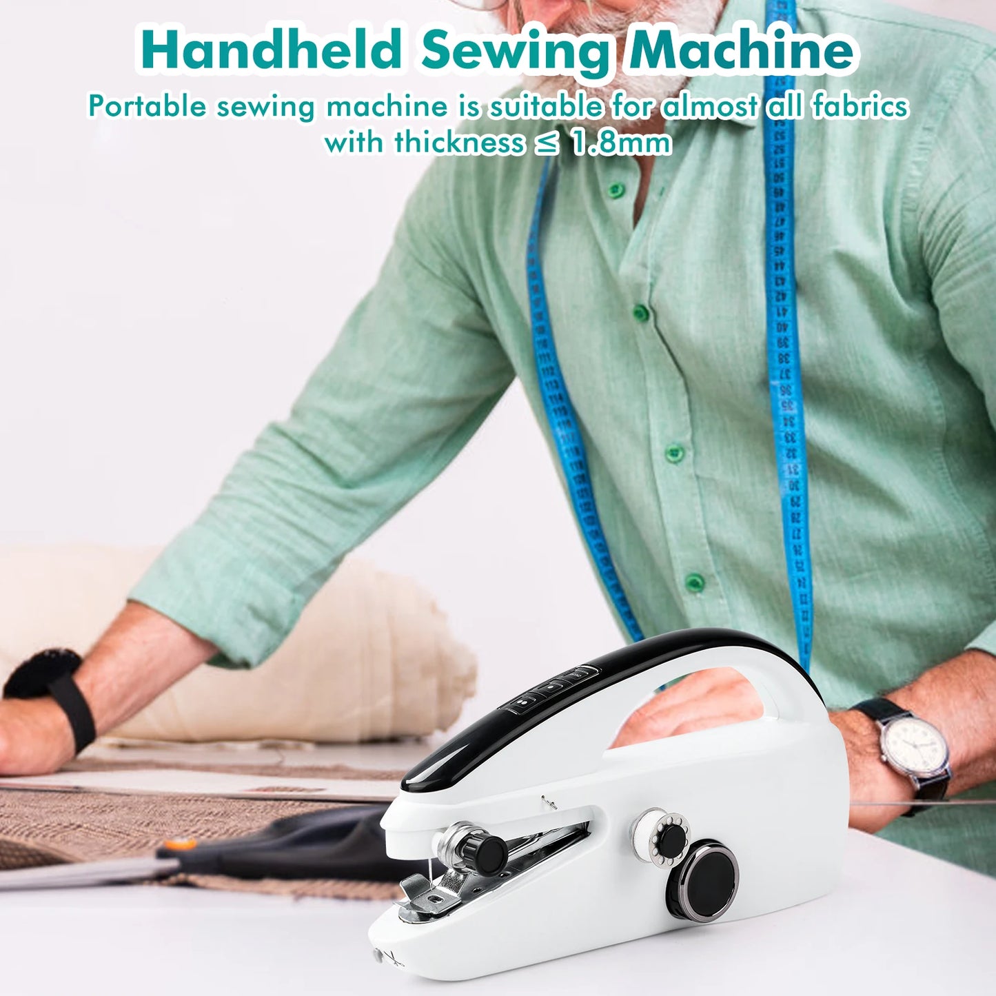 Mini Handheld Sewing Machine, Portable Electric Sewing Machine with Sewing Accessories