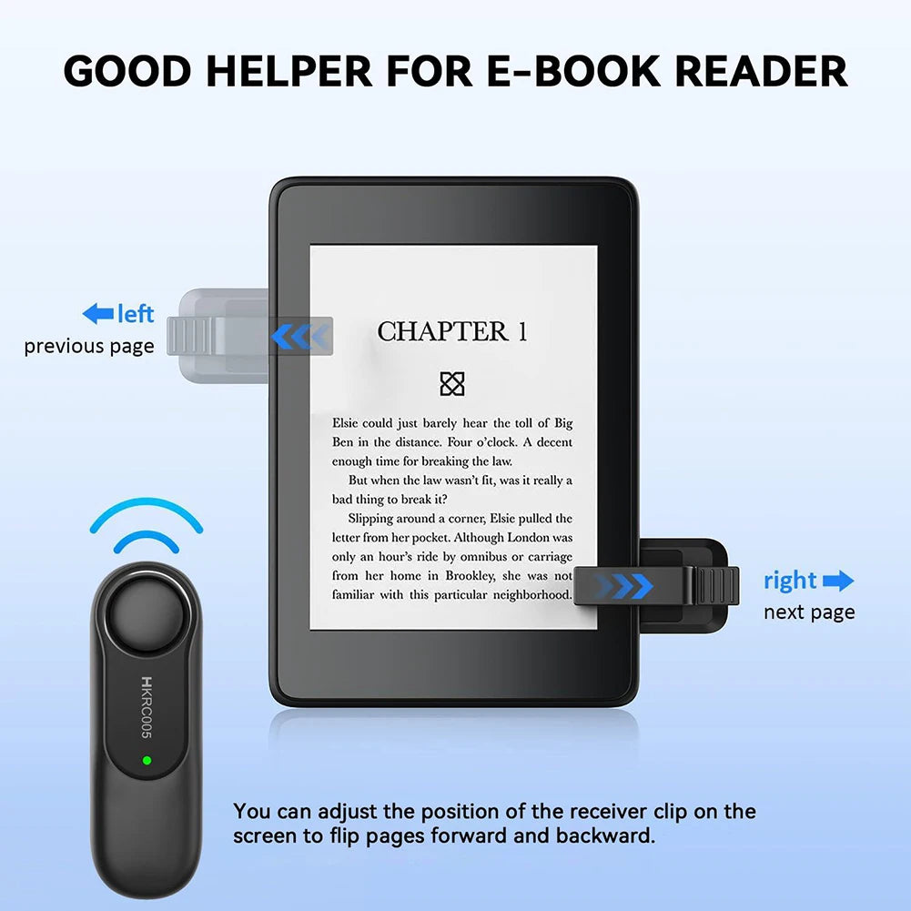 For Kindle Paperwhite Oasis Kobo EReaders RF Remote Control Page Turner Taking Photo Camera Video Recording Remote Trigger