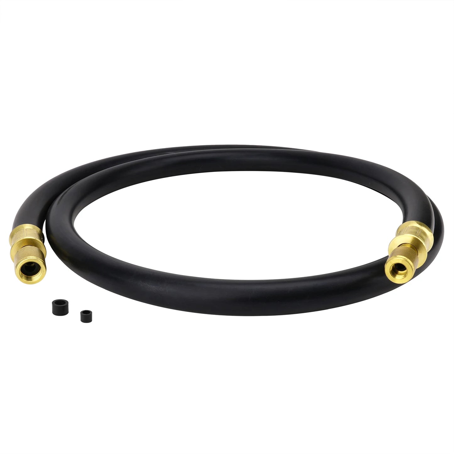 High-Flow Refrigerant Hose, Black, 6', 1/2" Diameter, 3/8" to 1/4" Fitting