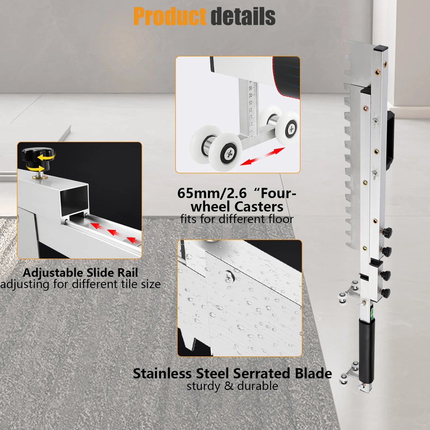 800mm Thicken Tile flat sand tools Adjustable Floor tiles flat ash Leveling Paving Tile Sand rake bricklayer Hand Tools
