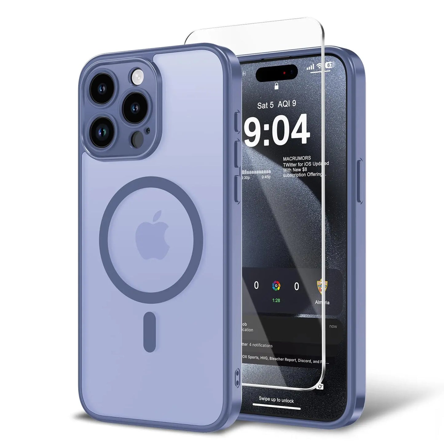 for iPhone 16E/iPhone 17E Case with Screen Protector, [Compatible with Magsafe] Ultra Slim Translucent Matte Shockproof Protecti