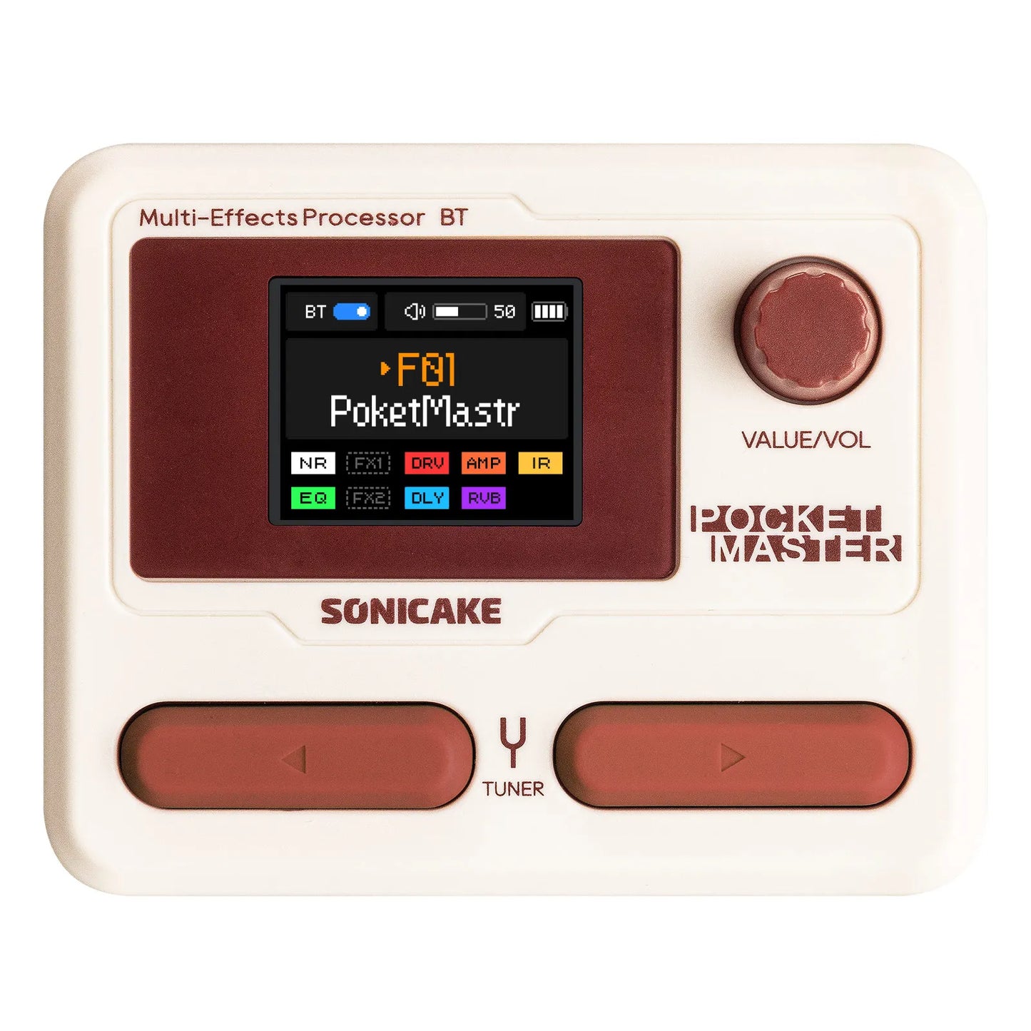SONICAKE Local Pocket Master Compact Guitar Bass Amp 100+ Multi-Effects Pedal APP Control 1.77" LCD color screen QME-10