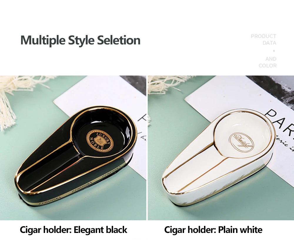 Cigar Gadgets Home Cigar Ashtray Portable Ceramic Cigars Ash Tray Tobacco Cigarette Ashtrays Holder