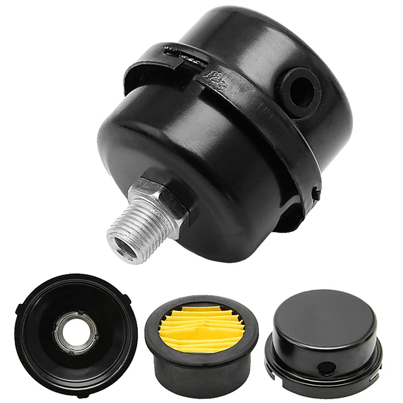 12.5mm 16mm 20mm Air Compressor Parts Metal Air Compressor Intake Filter Noise Muffler Silencer 1/2'' 5/8" 3/4'' Thread M12