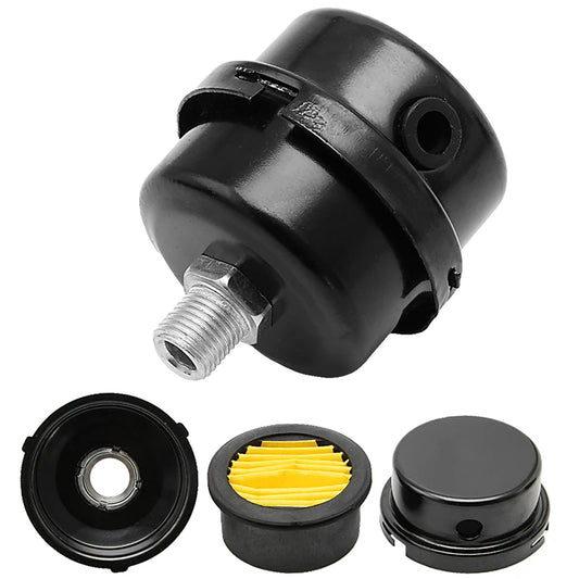 12.5mm 16mm 20mm Air Compressor Parts Metal Air Compressor Intake Filter Noise Muffler Silencer 1/2'' 5/8" 3/4'' Thread M12