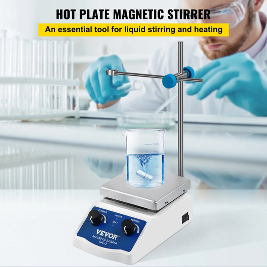 SucceBuy 1000ML Electric Magnetic Stirrer Hot Plate Vortex Mixer Shaker With Stir Bar Medical Bioloicgal Chemical Laboratory