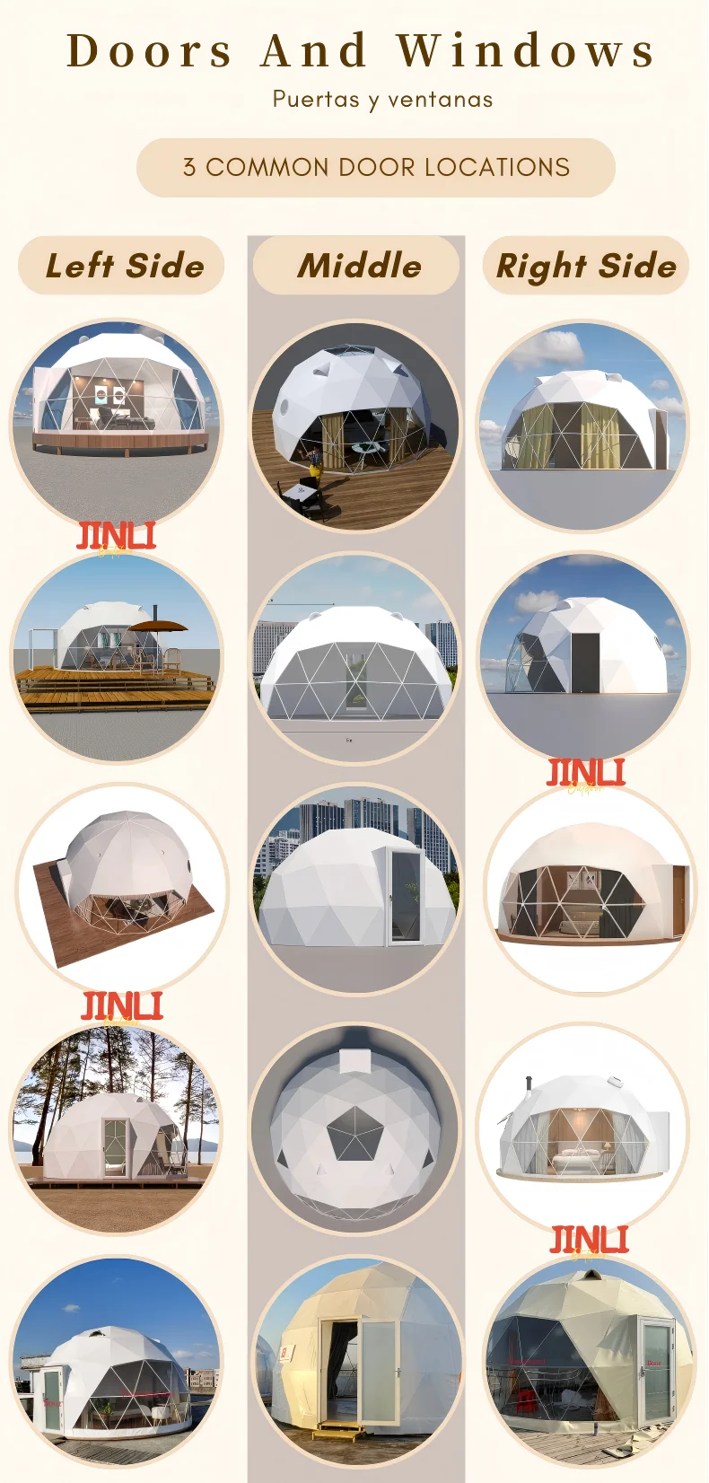 Factory Global Shipping Geodesic Dome Tent Spherical Tent Hotel Resort Outdoor Luxury Glamping Dome Transparent Starry Sky Tent
