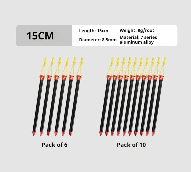 3F UL GEAR Tent Nail 15/20cm 6/10 Pcs Aluminum Alloy Pegs Outdoor Camping Accessories Canopy Nail Ground Peg Awning Legs Stakes