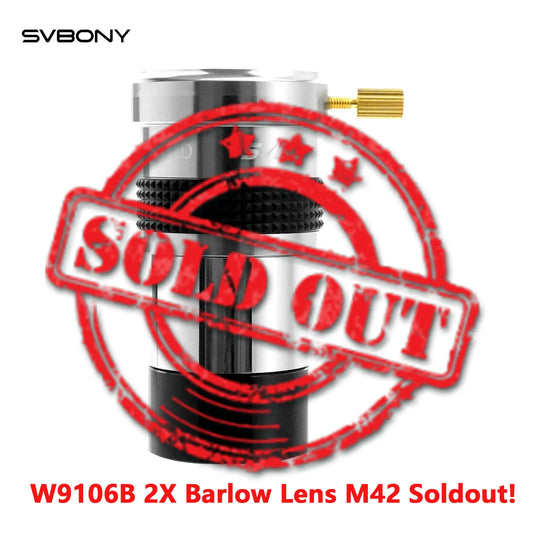 Svbony  Telescope 1.25'' 2x Barlow Lens Metal Body Fully Multi-coated Internal Brass Ring SV137