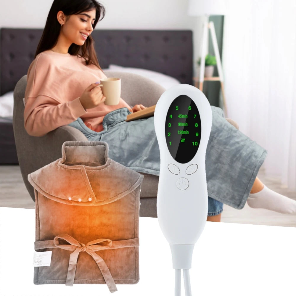 Electric Heating Pad 10 Gears Constant Temperature Winter Heater Warming for Body Shoulder Waist Home Sofa Blanket with Control