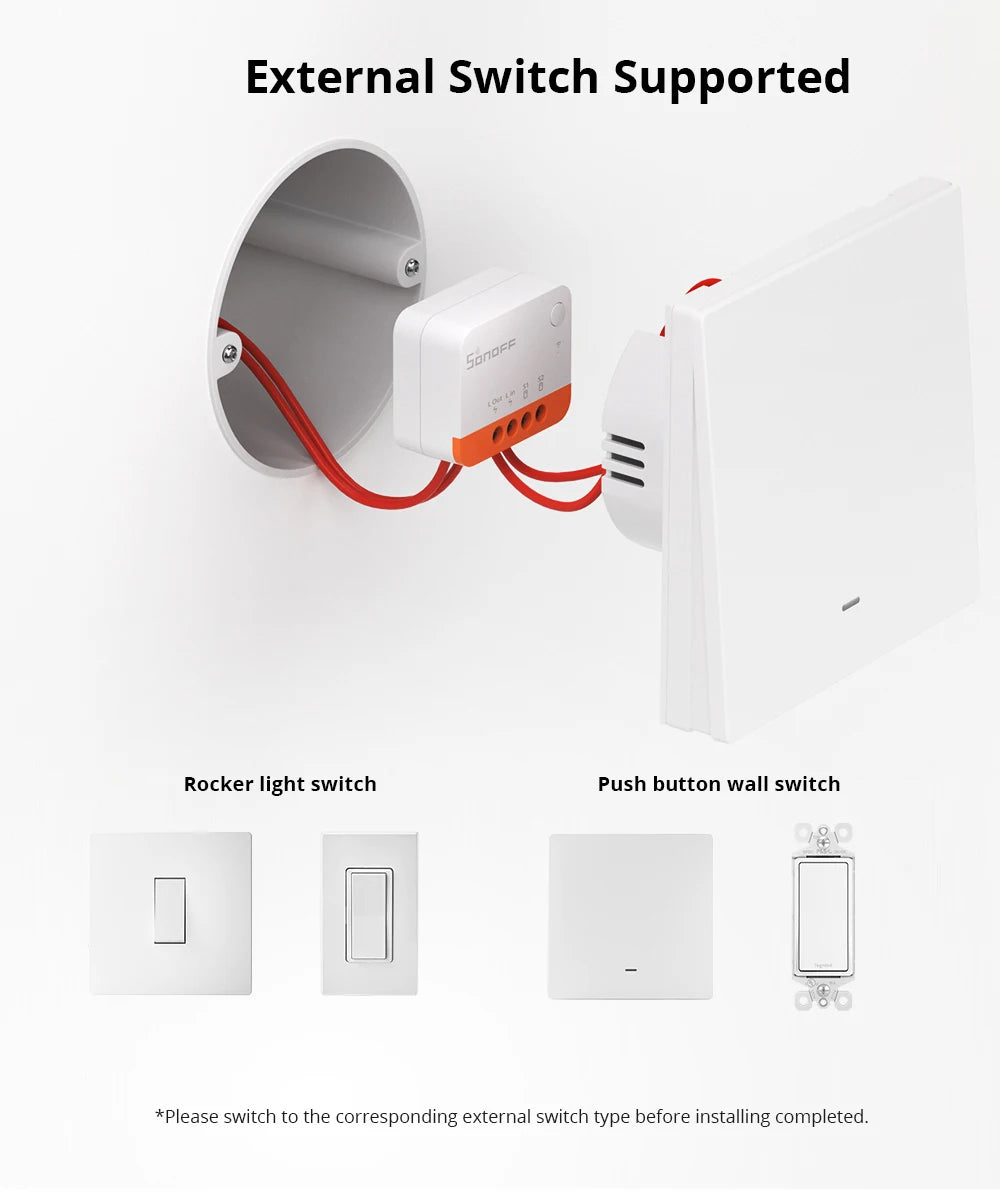SONOFF ZBMINIL2 Smart Switch No Neutral Wire Required Smart Home 2 Way Wireless Control Work with eWeLink Alexa Google Home ZHA