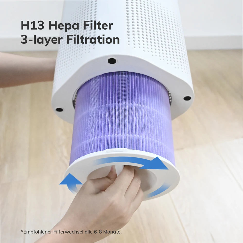 Air Purifier with Humidifier Combo for Home Allergies and Pets Hair, Smokers in Bedroom, H13 True HEPA Filter，2-in-1