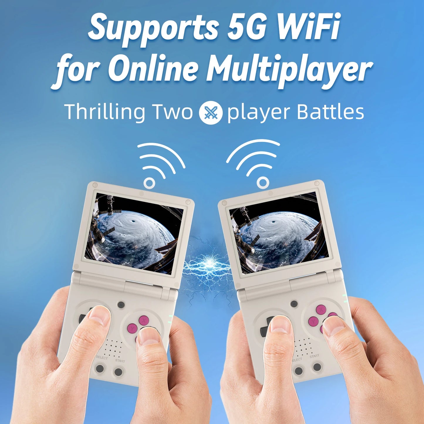 ANBERNIC RG35XXSP 3.5'' IPS Screen Flip Handheld Console Linux System HDMI-compatible TV Output  64G 5500 Games Pre-installed