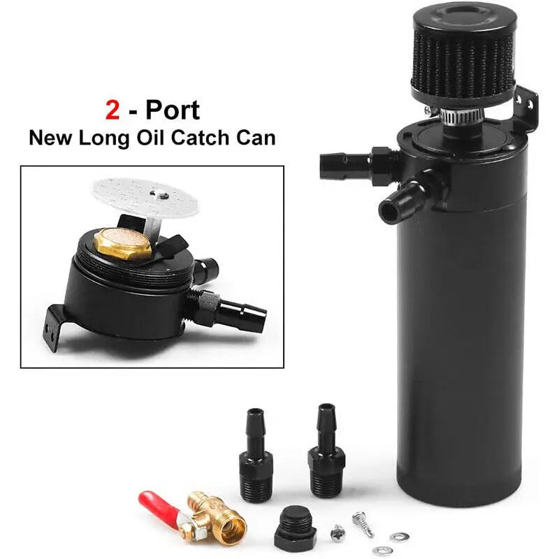Universal 750ML Oil Catch Can Kit Oil Separator Large Baffled Reservoir Tank New
