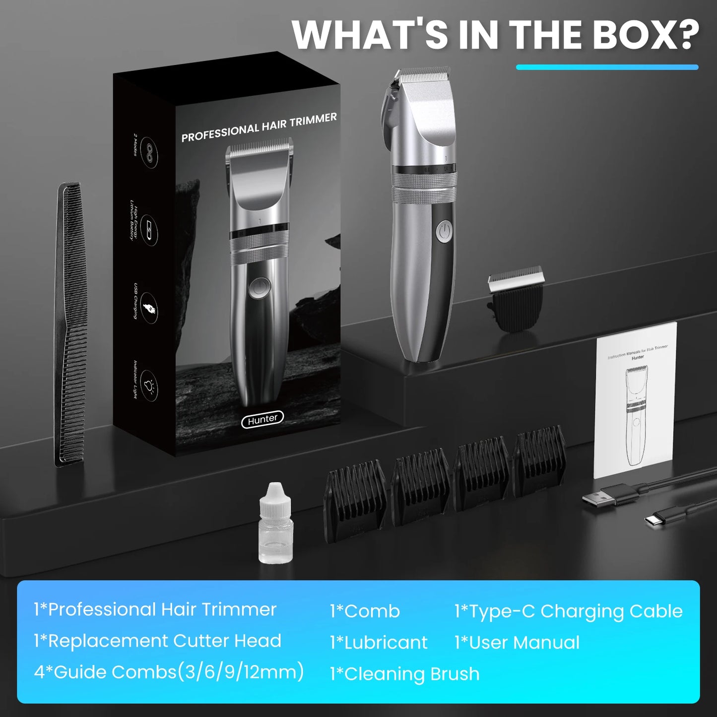 Sejoy Electric Hair Clippers Men Professional kit USB Rechargeable Men's Barber Hair Cutting Machine Beard Trimmer For Men Kids