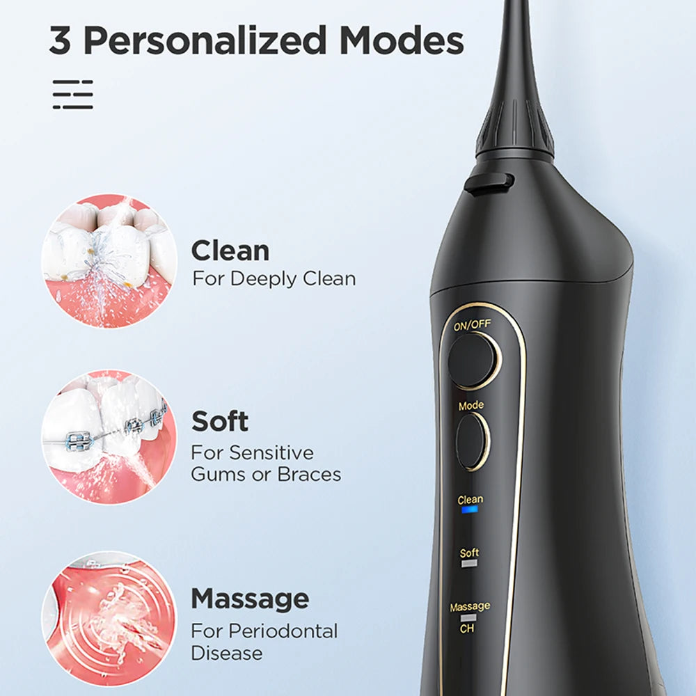Fairywill Portable Dental Water Flosser waterproof design