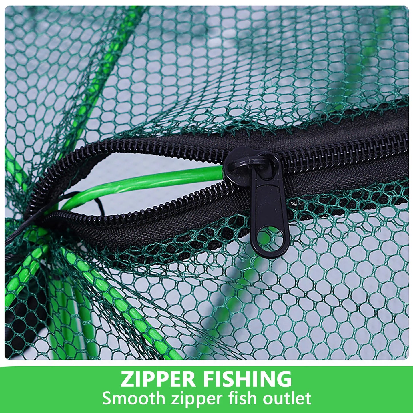 Folding lobster cage 2025 new style fishing trap fishing tool kit fish shrimp crayfish crab fishing net nylon material