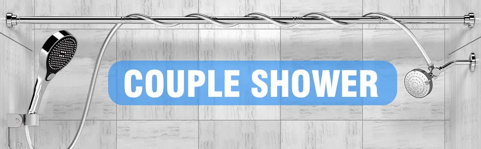 Tandem Shower Head for Couples, High Pressure Dual Shower Head, Double Shower Head for Two People, 2 Showerhead System