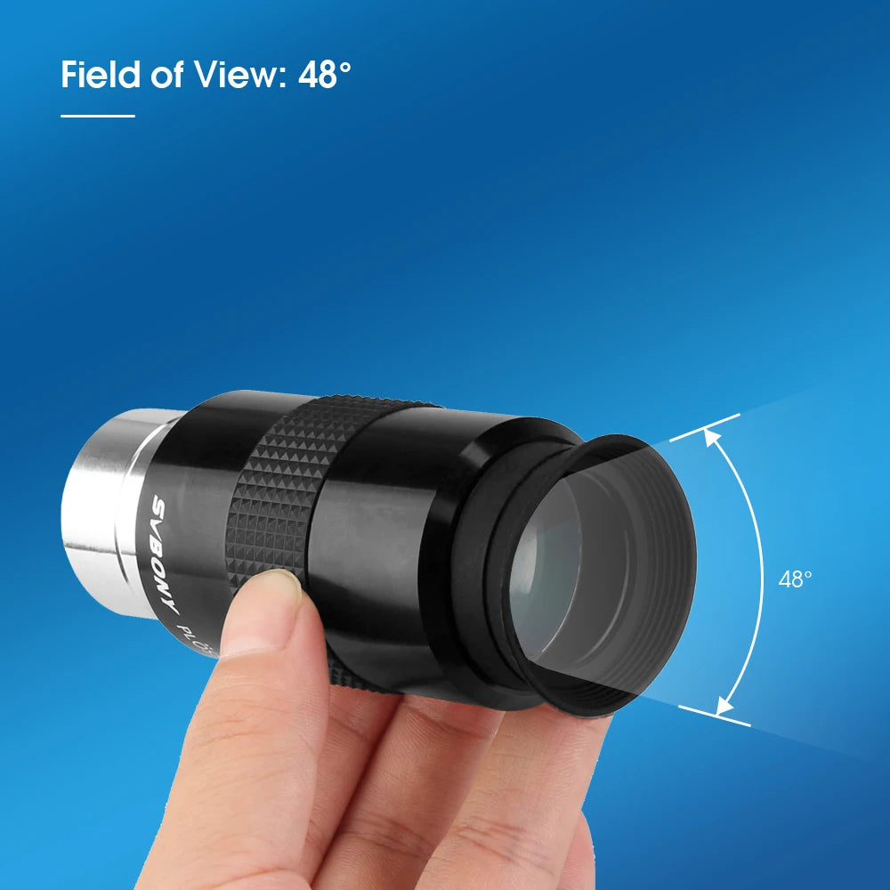 Svbony Eyepiece 1.25" (PLOSSL) PL Telescope Eyepiece 6/12/17/25/32/40mm 4-Element Design 48-Degrees Field of View SV131