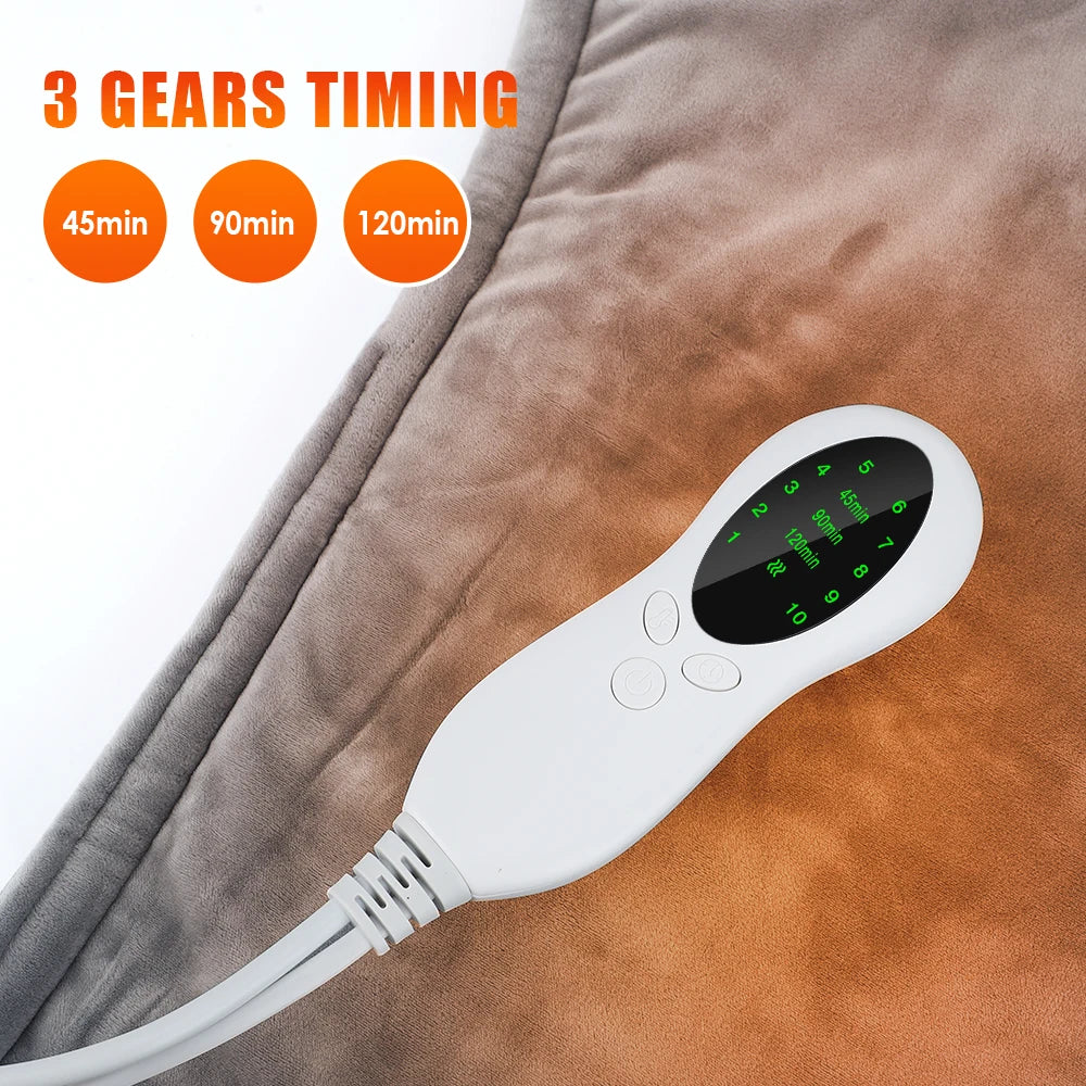 Electric Heating Pad 10 Gears Constant Temperature Winter Heater Warming for Body Shoulder Waist Home Sofa Blanket with Control