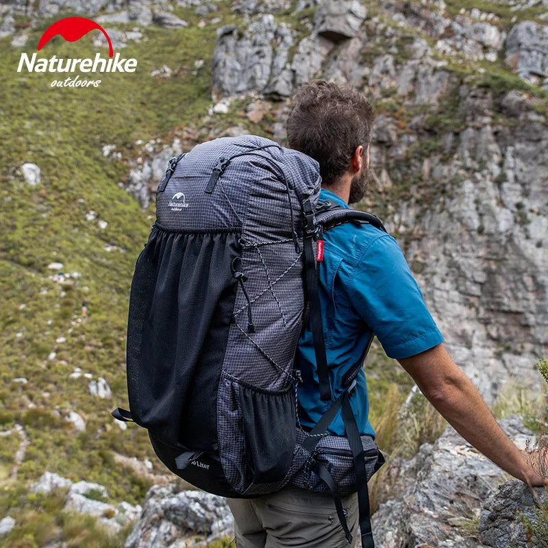 Naturehike Rock Series Camping Backpack 60 + 5L Large Capacity Travel Outdoor Bags 40 + 5L Ultralight Waterproof Hiking Backpack