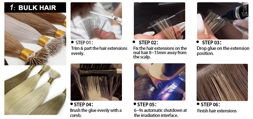 NEW UV V Light Technology Hair Extensions kit Machine Remover Glue applicance tools Set For Tape Hair extension for salon