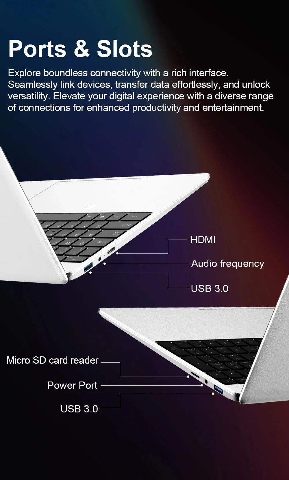 Xiaman 15.6" Ultra Slim Laptop Computer Windows 11 Laptop 16GB RAM 1TB 2TB SSD Intel Celeron N4000 HD Office Study Notebook PC