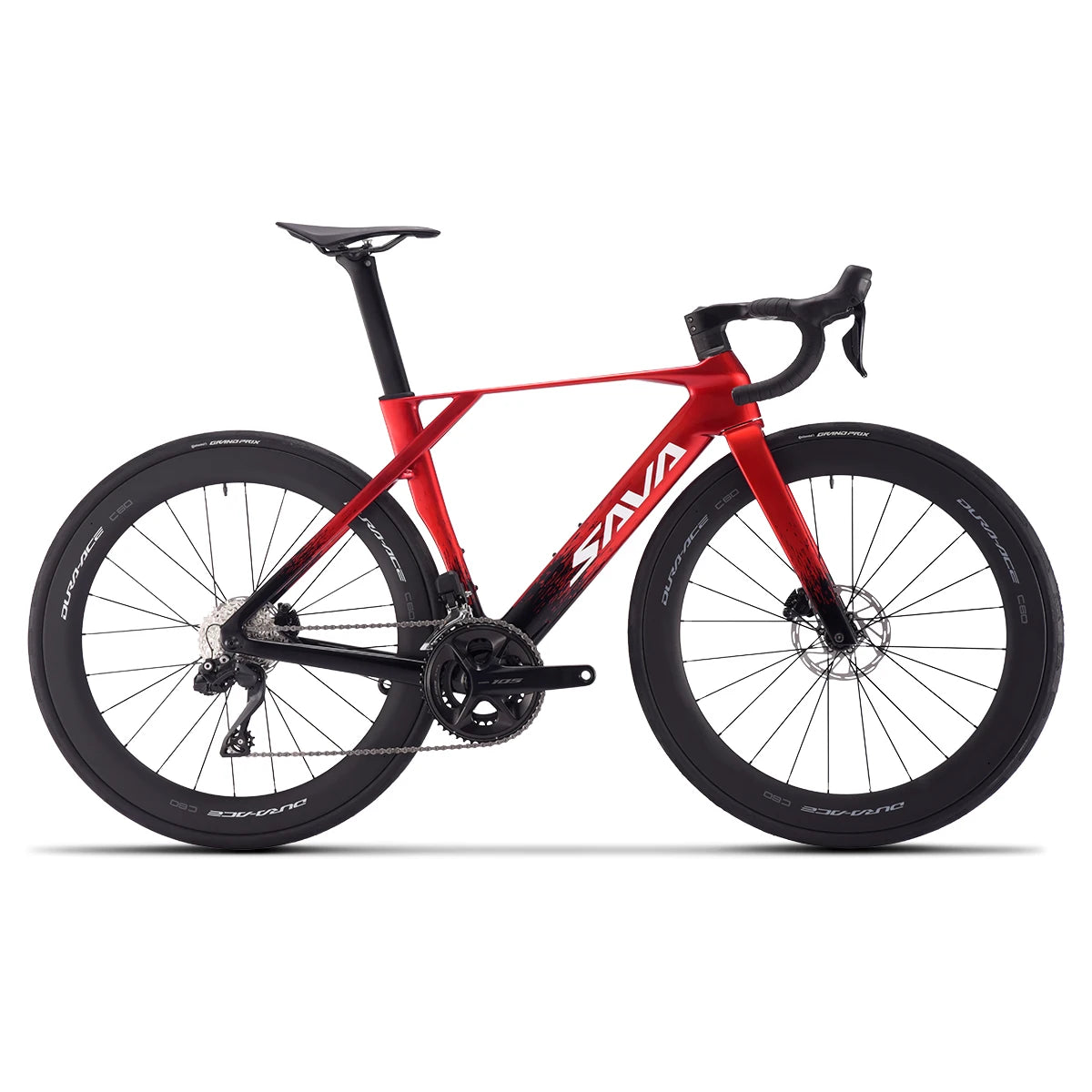 SAVA NEW Blade SLR7 C60 Carbon Fiber Road Bike, 700C Adult DI2 Bike, with SHIMANO 105 Di2 R7170 Components, Full Carbon Racing