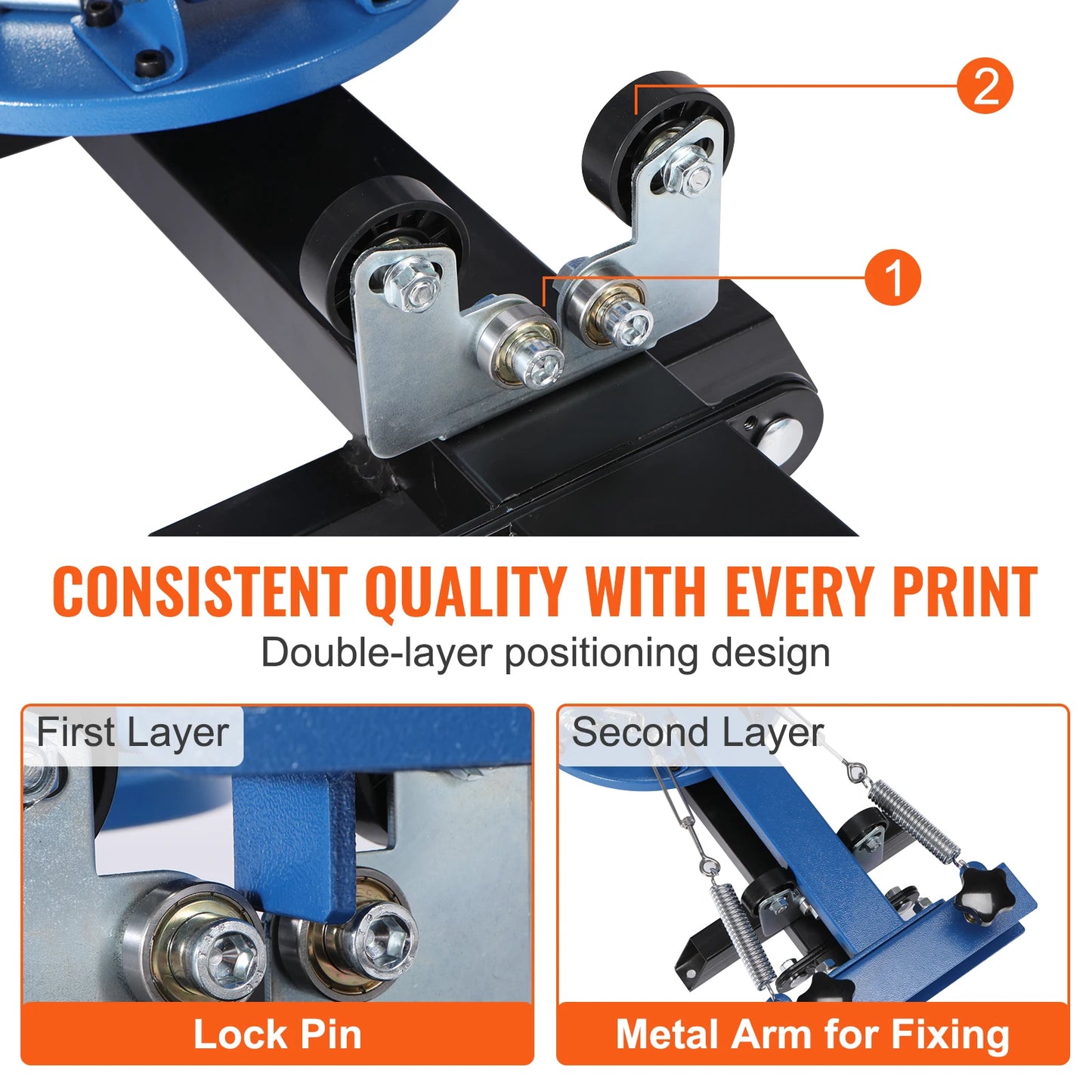 SucceBuy Screen Printing Machine 360° Rotable Silk Screen Printing Press 54x45cm Screen Printing Press Adjustable Tension