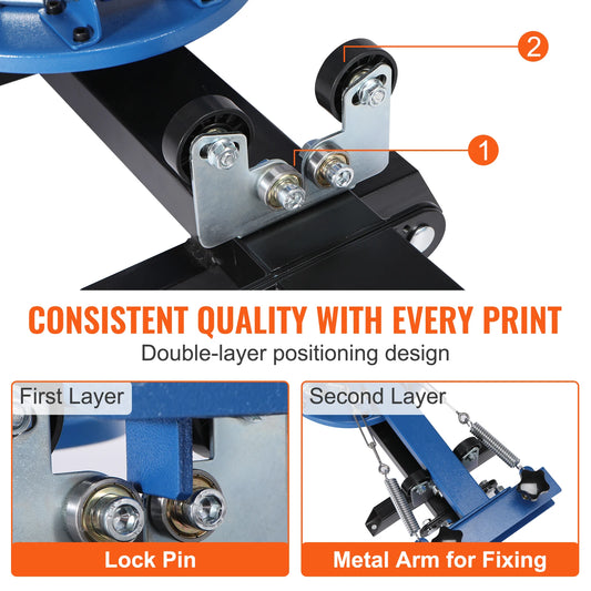 SucceBuy Screen Printing Machine 360° Rotable Silk Screen Printing Press 54x45cm Screen Printing Press Adjustable Tension