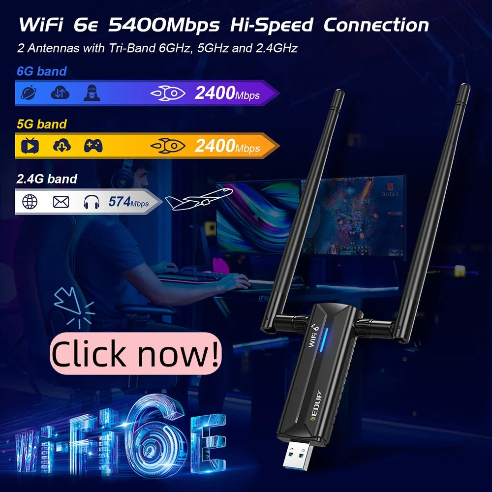 EDUP  RT2980 Router AX3000 3000Mbps Dual Band 2.4/5GHz Gigabit WIFI6 Router 802.11AX MIMO EasyMesh Wide Signal Range