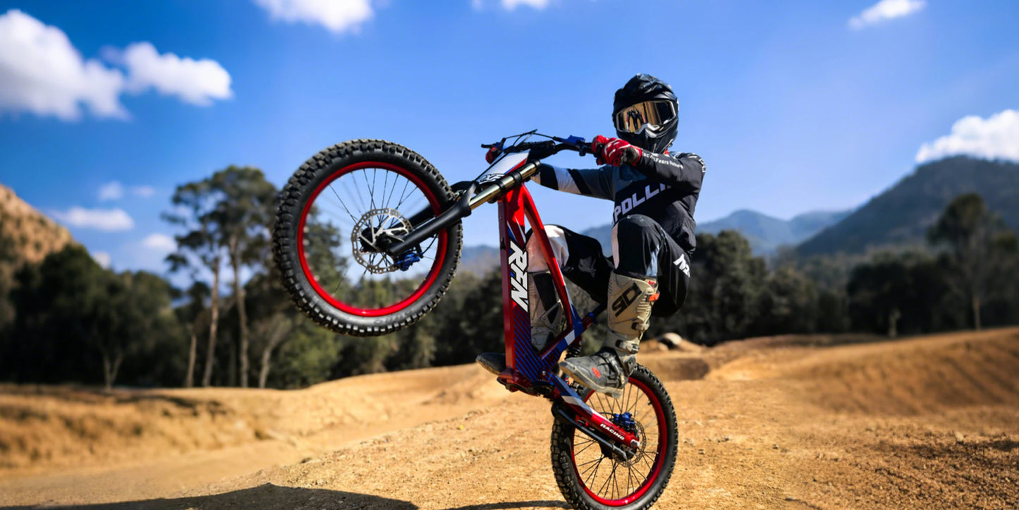 RFN Racing 18 Electric Dirt Bike For Kids - 36V 3-Speed Stunt Jump Bike - Lightweight Aluminum Frame Electric Bike For Age 14+