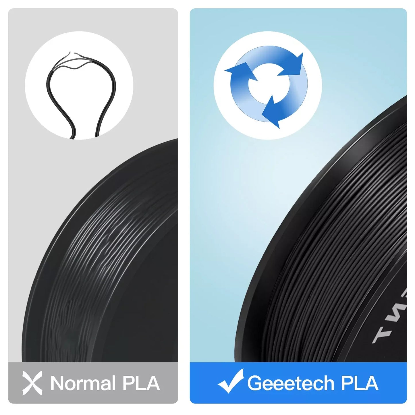 GEEETECH 10Kg In One Box Matte/PETG/Silk PLA/TPU/ABS 3D PLA Filament 1.75mm Spool Wire For 3D Printer Material,Safety