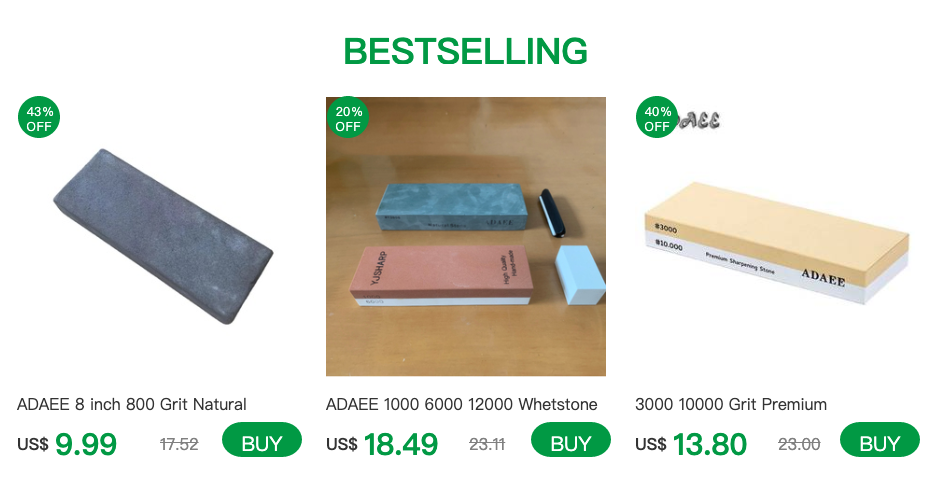 Adaee Professional Knife Sharpener single Side Whetstone 240 400 1000 4000 5000 Grind stone Suitable for Outdoors various tools