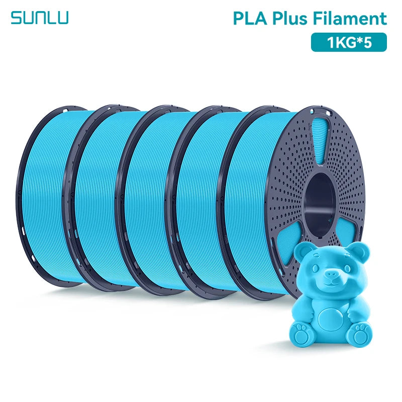 SUNLU 5KG 3D Filament PLA+/PLA+2.0/AntiString PLA /PLA Meta/High Speed PLA Filamnet 1.75mm 1KG Filament for 3D Printer& 3D Pen