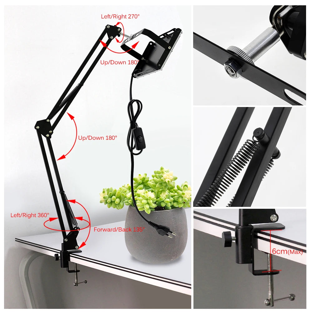 50W 100W 150W LED Grow Light With Stand Full Spectrum Sunlike LED Phyto Lamp For Indoor Greenhouse Plant Growth Lighting