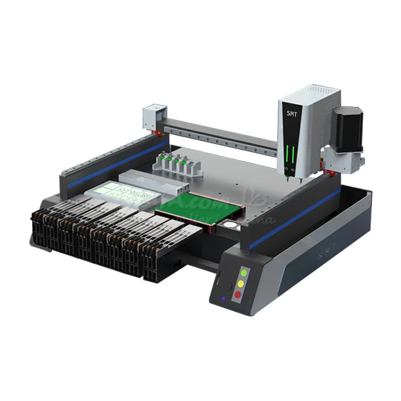 K1 PRO Automatic SMT Pick Place Machine Chip Mounter LED SMD Dual Heads Triple Vision Camera System High Speed Nozzles